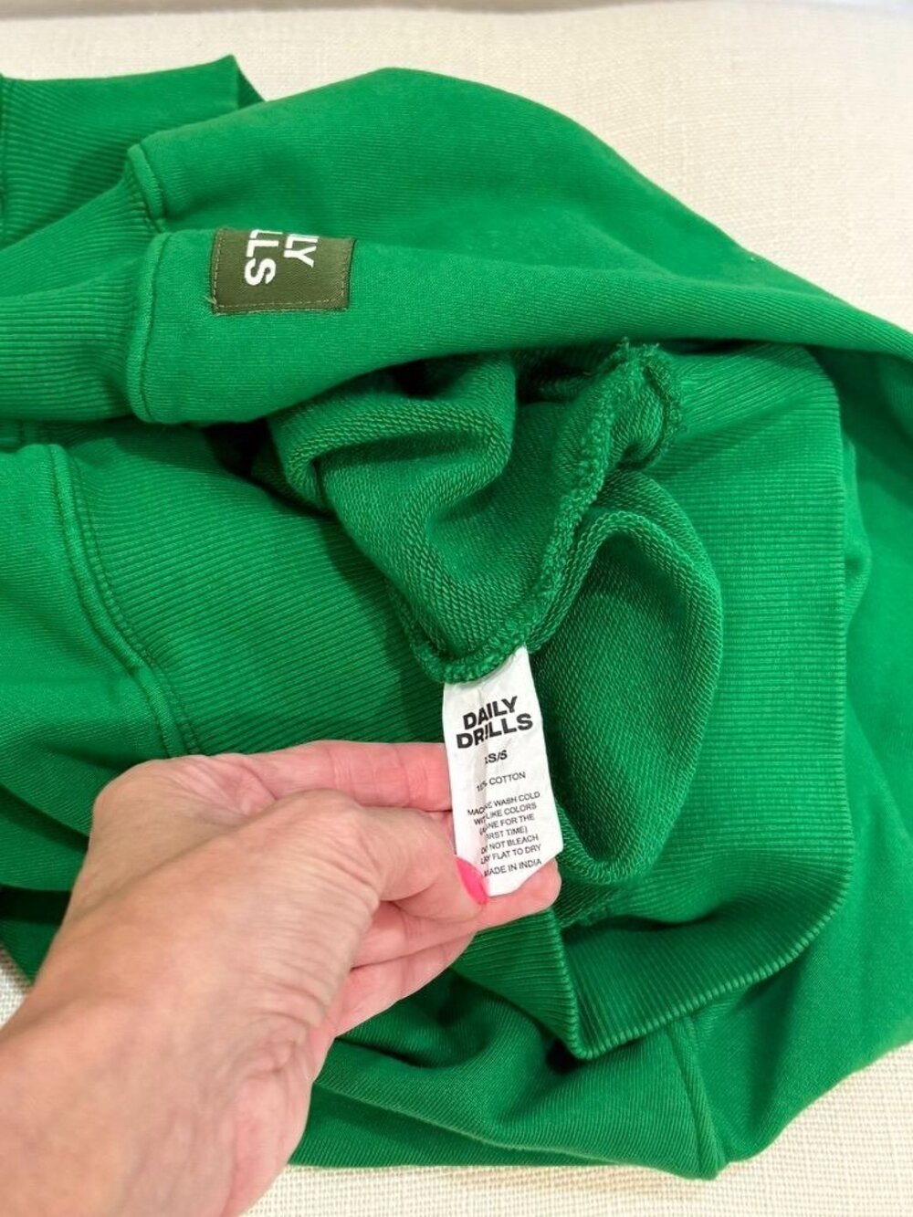 Daily Drills VGUC Vintage Crew & Mini Shorts Set XS/S in Kelly Green - Picture 5 of 9